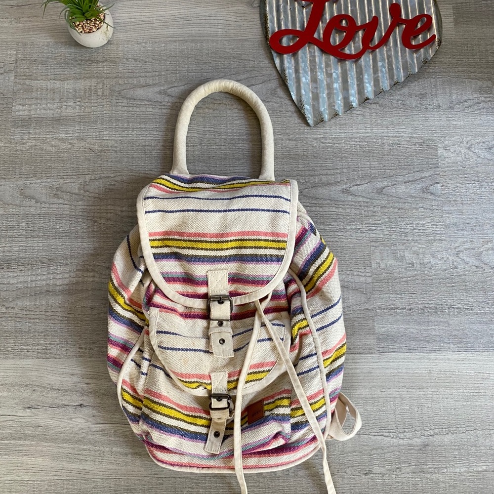 Roxy Canvas Multicolor Backpack - image 1